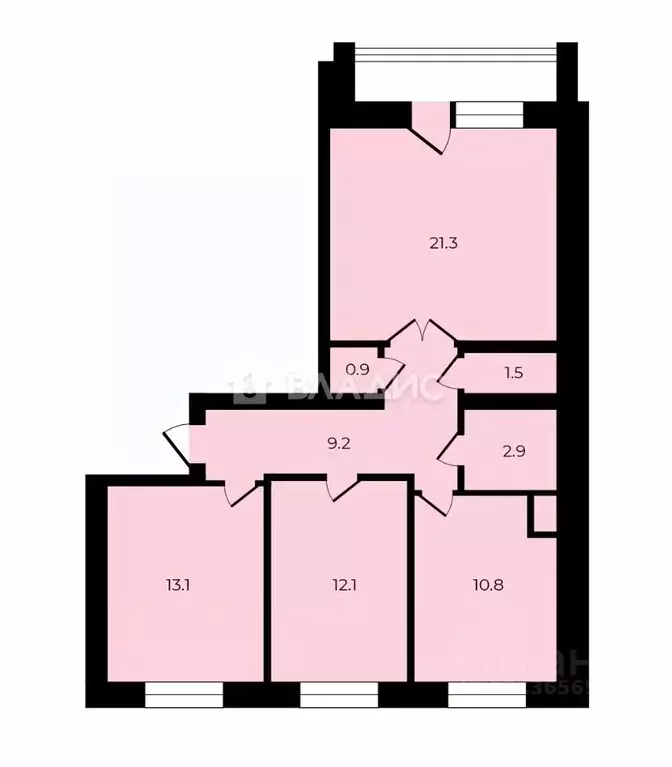 3-к кв. Смоленская область, Смоленск ул. Матросова, 7 (71.4 м) - Фото 2