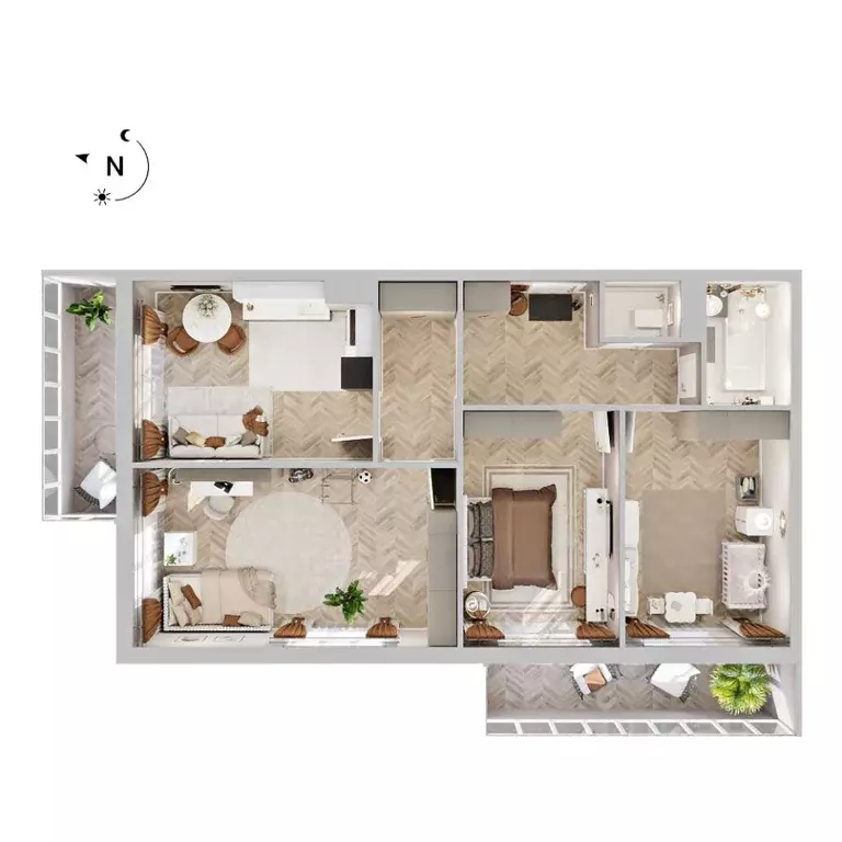 3-к кв. Бурятия, Улан-Удэ Энергетик мкр, 42А (86.1 м) - Фото 1