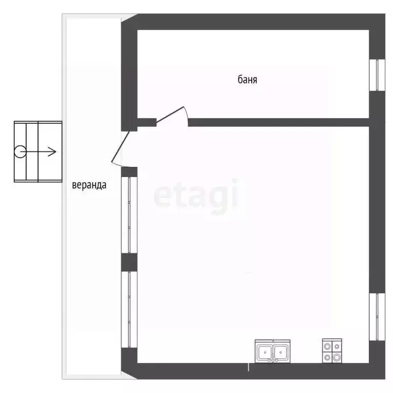Дом в Ямало-Ненецкий АО, Муравленко Дружба СНТ, пер. Зеркальный (56 м) - Фото 1