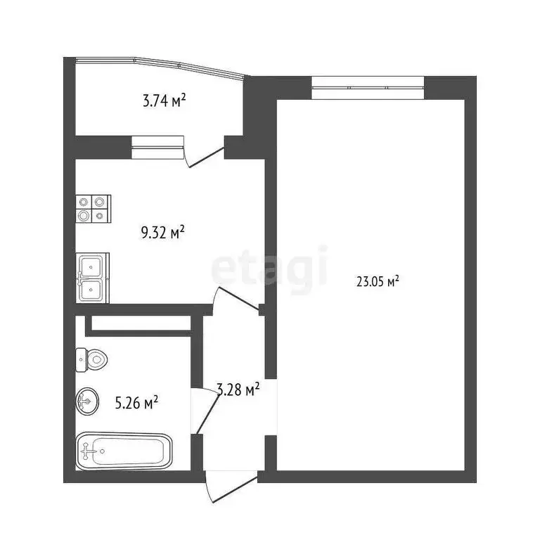 1-комнатная квартира: Патрушева, улица Александра Пушкина, 3к1 (41 м) - Фото 0