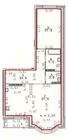 2-к кв. Свердловская область, Екатеринбург ул. Юлиуса Фучика, 1 (76.3 ... - Фото 2