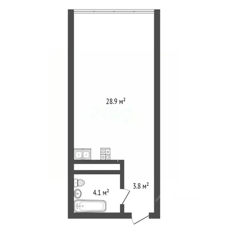 Студия Краснодарский край, Геленджик ул. Мира, 40 (36.8 м) - Фото 1