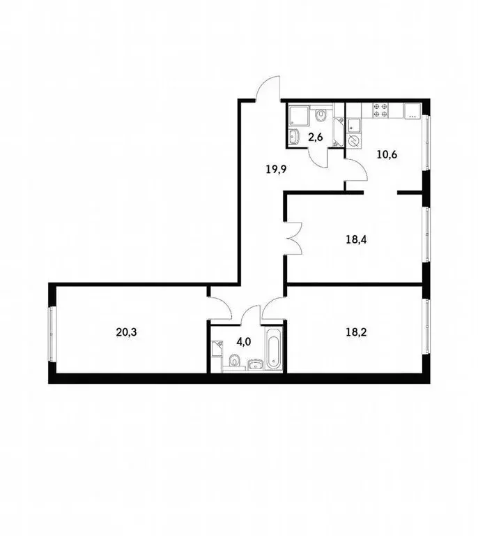 3-комнатная квартира: Москва, Ярцевская улица, 24к1 (93 м) - Фото 1