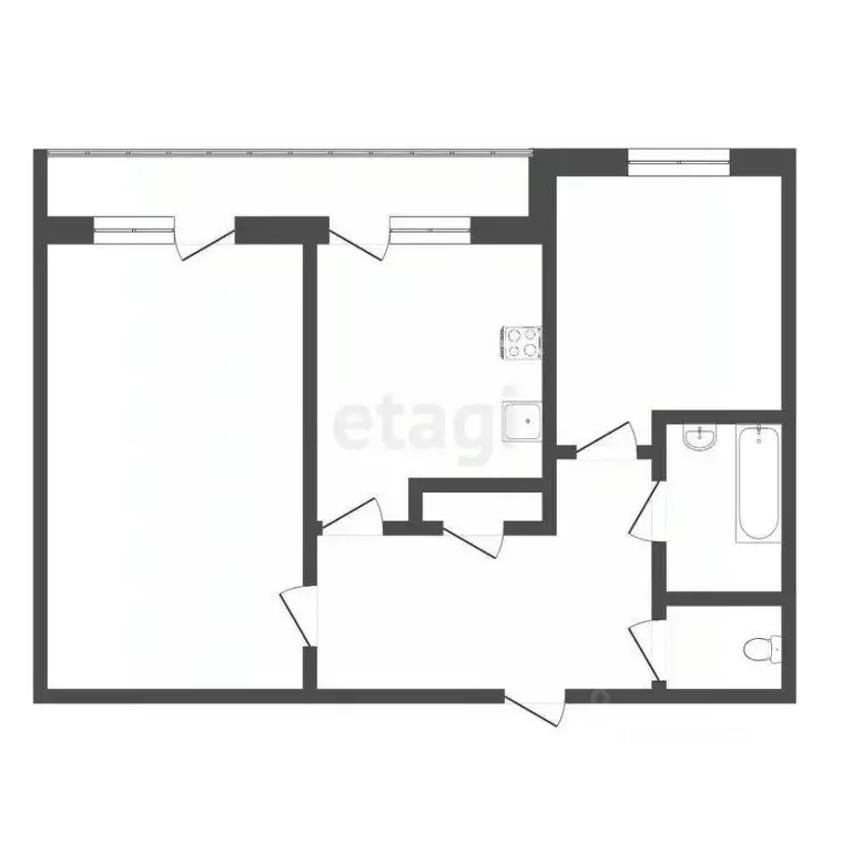 2-к кв. Ярославская область, Ярославль ул. Нефтяников, 27 (50.7 м) - Фото 1