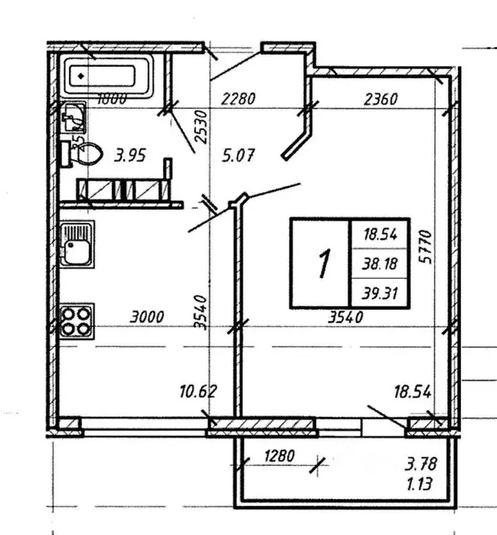 1-к кв. Ленинградская область, Всеволожский район, Заневское городское ... - Фото 2
