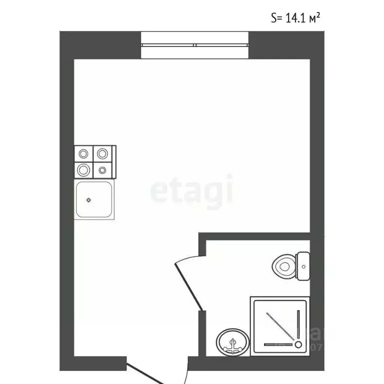 Студия Санкт-Петербург Большая Монетная ул., 31-33 (14.1 м) - Фото 1