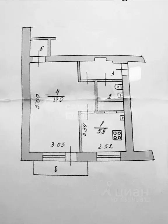 1-к кв. Курская область, Курск Дружининская ул., 26АлитА1 (32.9 м) - Фото 1