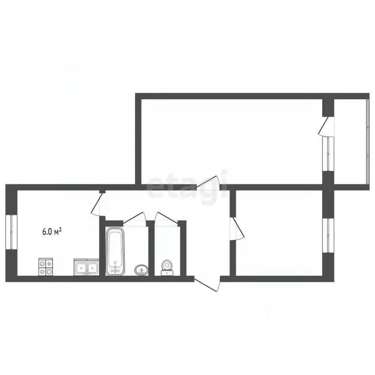 2-к кв. Нижегородская область, Выкса Юбилейный мкр, 3 (42.2 м) - Фото 1