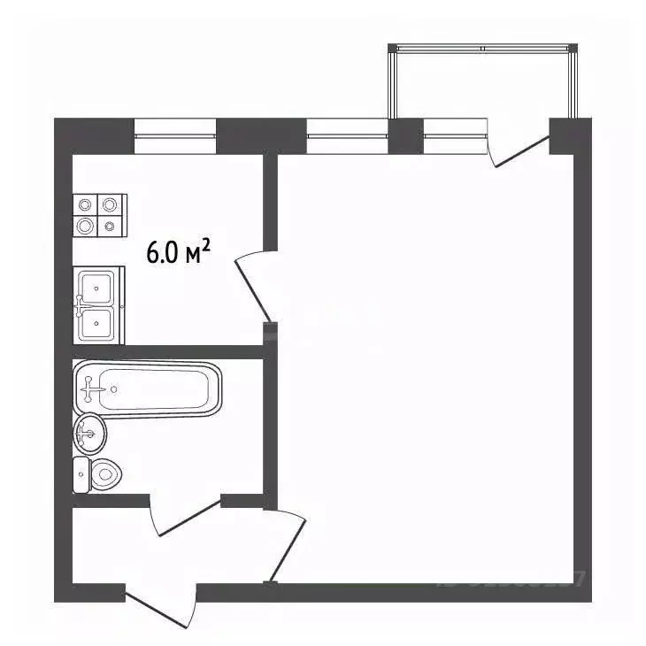 1-к кв. Тамбовская область, Мичуринск Липецкое ш., 111 (29.7 м) - Фото 2