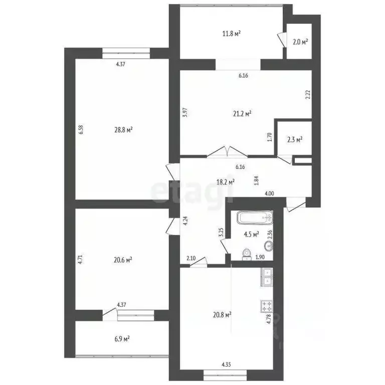 3-к кв. Крым, Евпатория просп. Ленина, 51/50 (140.9 м) - Фото 1