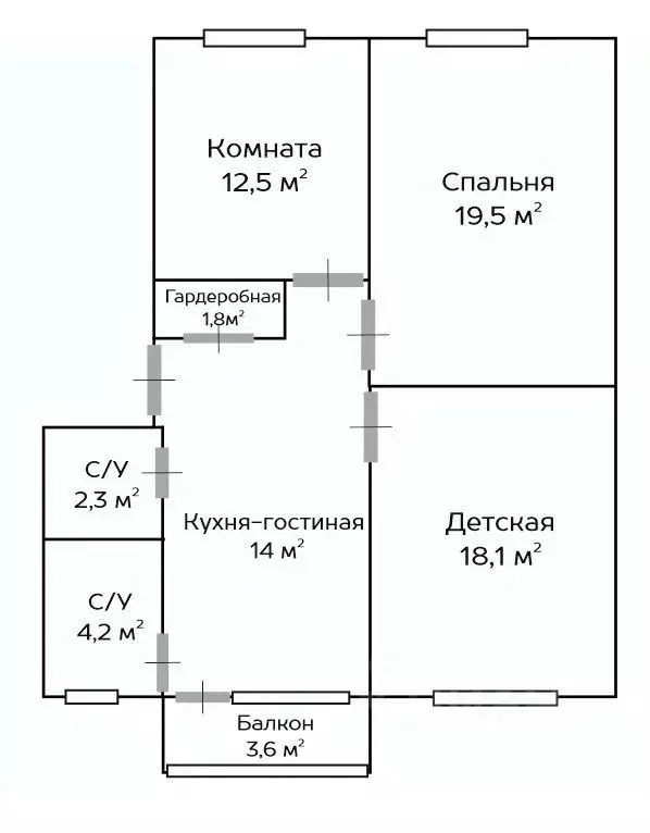 3-к кв. Москва ул. Ефремова, 22 (74.2 м) - Фото 1