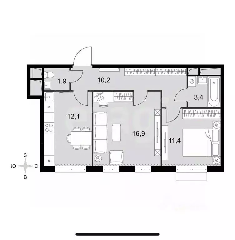2-к кв. Московская область, Ленинский городской округ, пос. Развилка ... - Фото 1