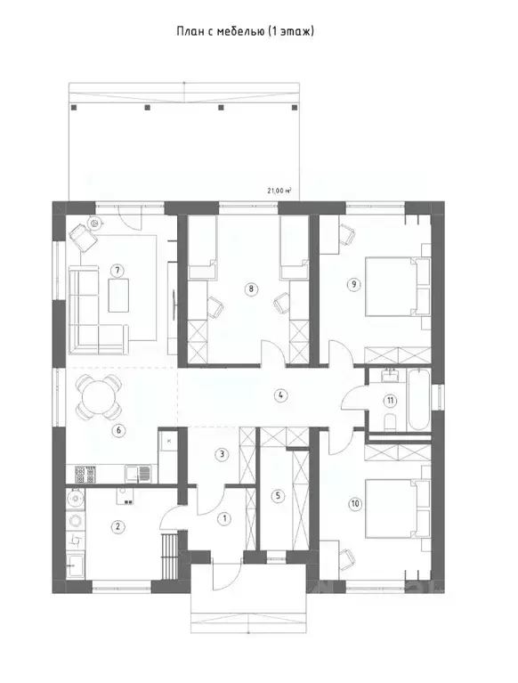 Коттедж в Татарстан, Лаишевский район, Егорьевское с/пос, д. Кзыл-Иль ... - Фото 2