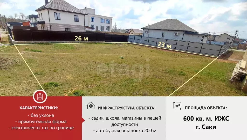 Участок в Саки, Солнечная улица (6 м) - Фото 2