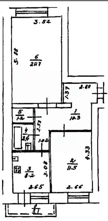2-к кв. Башкортостан, Уфа Российская ул., 10 (54.5 м) - Фото 2