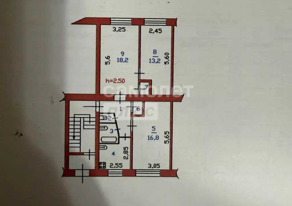 3-к кв. Пензенская область, Пенза ул. Мира, 68 (62.5 м) - Фото 2