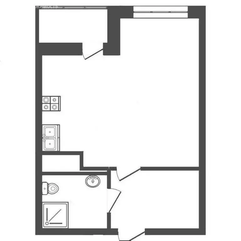 Квартира-студия: Кудрово, Пражская улица, 12 (27.7 м) - Фото 1