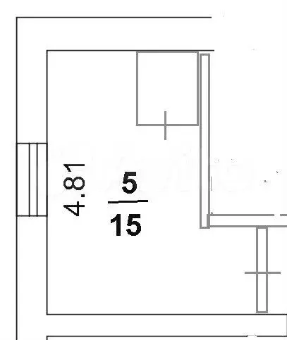 Апартаменты-студия, 15 м, 1/5 эт. - Фото 0