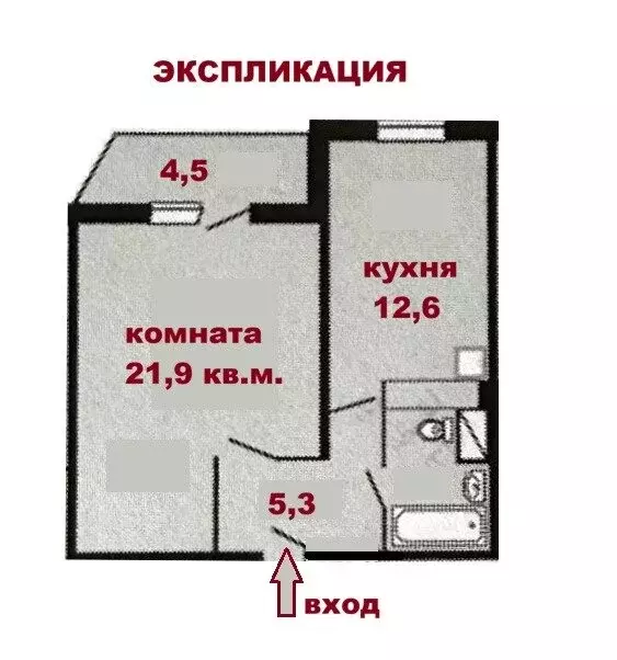 1-комнатная квартира: посёлок городского типа Дрожжино, Новое шоссе, ... - Фото 1