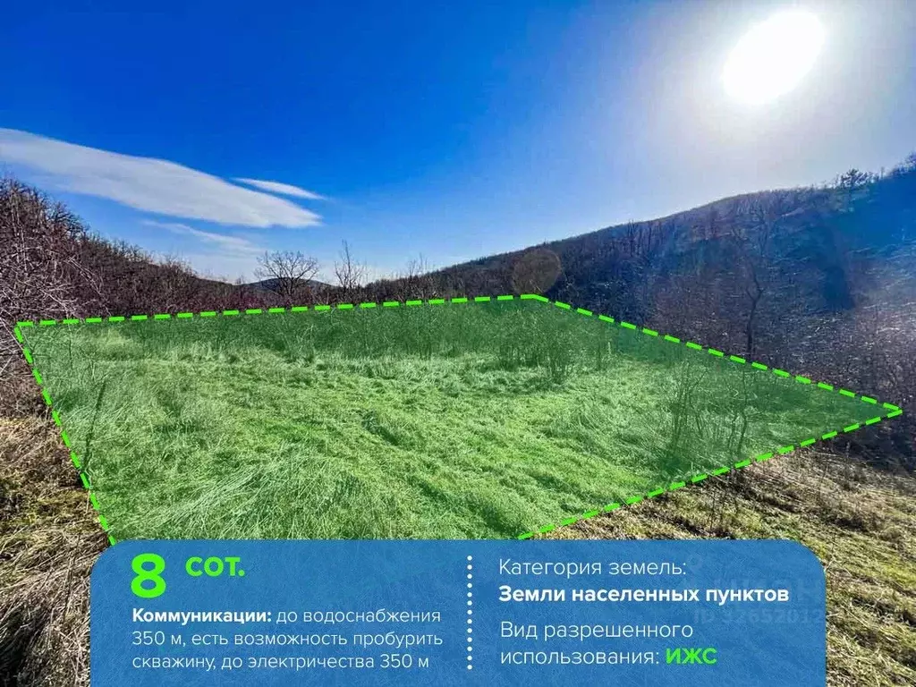 Участок в Крым, Алушта муниципальный округ, с. Генеральское  (8.0 ... - Фото 1