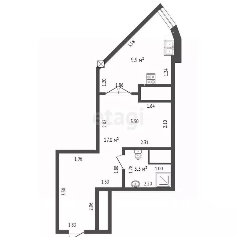 1-к кв. Краснодарский край, Геленджик Крымская ул., 22к5 (30.2 м) - Фото 1