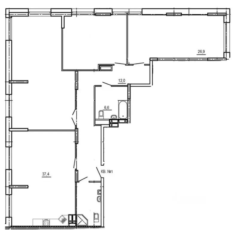 3-к кв. Тульская область, Тула просп. Ленина, 66Ак2 (162.4 м) - Фото 0