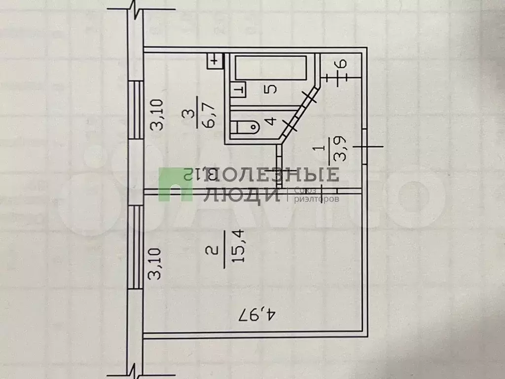 1-к. квартира, 29,5 м, 4/9 эт. - Фото 0