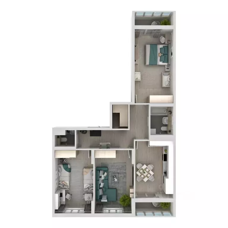 3-к кв. Самарская область, Самара Южное ш., 13 (80.45 м) - Фото 1