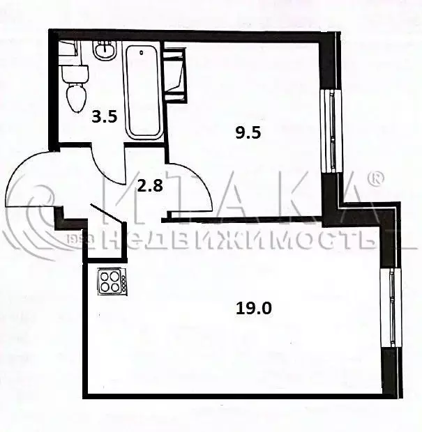 1-к кв. Санкт-Петербург Петергофское ш., 84к19 (34.7 м) - Фото 1