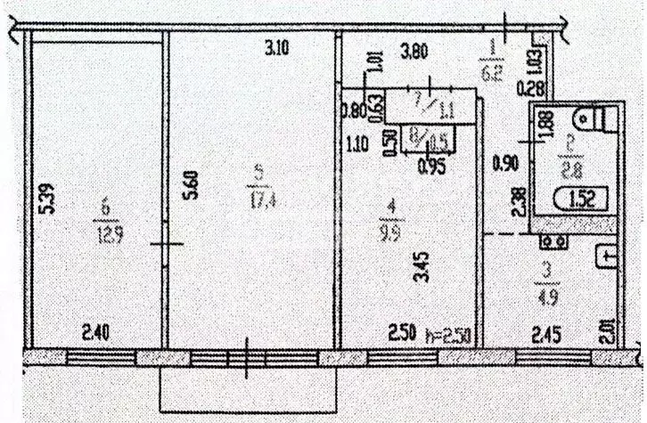 3-к кв. Алтайский край, Барнаул ул. Германа Титова, 44 (55.7 м) - Фото 2