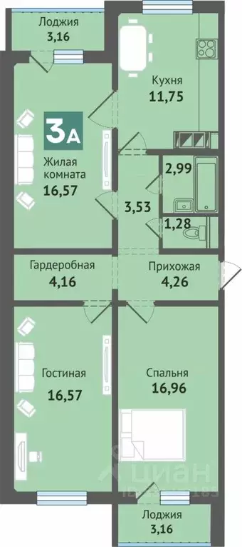 3-к кв. Марий Эл, Медведево городское поселение, Медведево пгт ул. ... - Фото 1