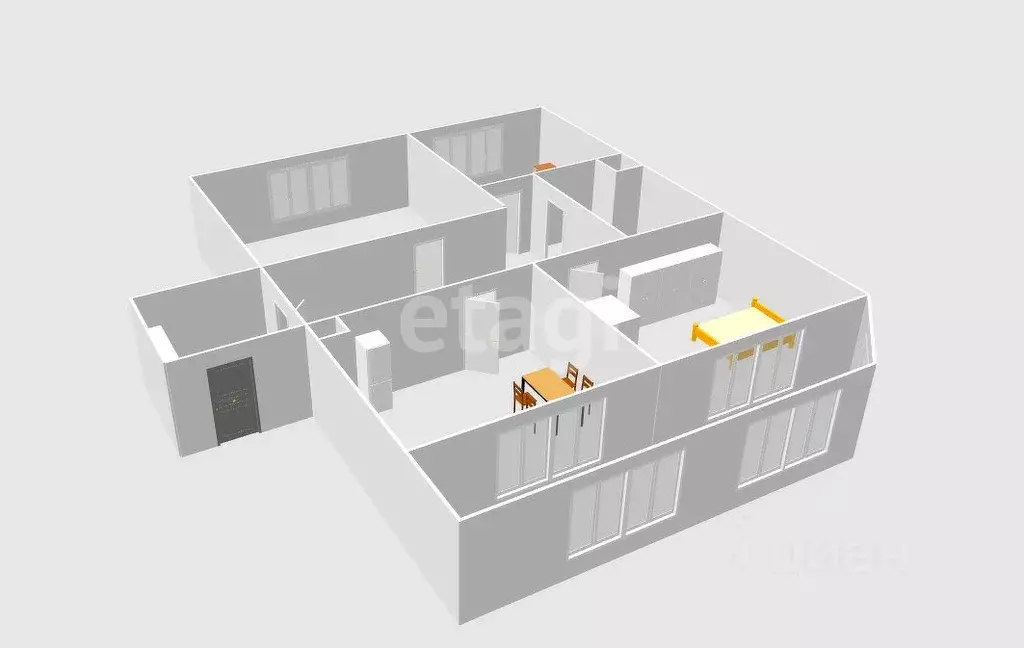3-к кв. Сахалинская область, Южно-Сахалинск Больничная ул., 36Б (62.0 ... - Фото 2