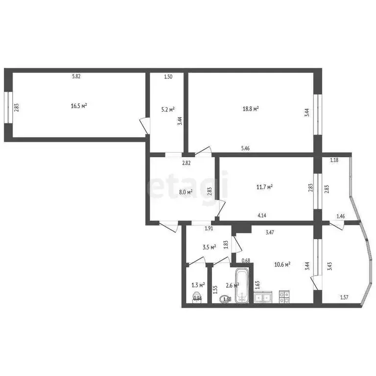 3-комнатная квартира: Якутск, улица Петровского, 32 (78.2 м) - Фото 0