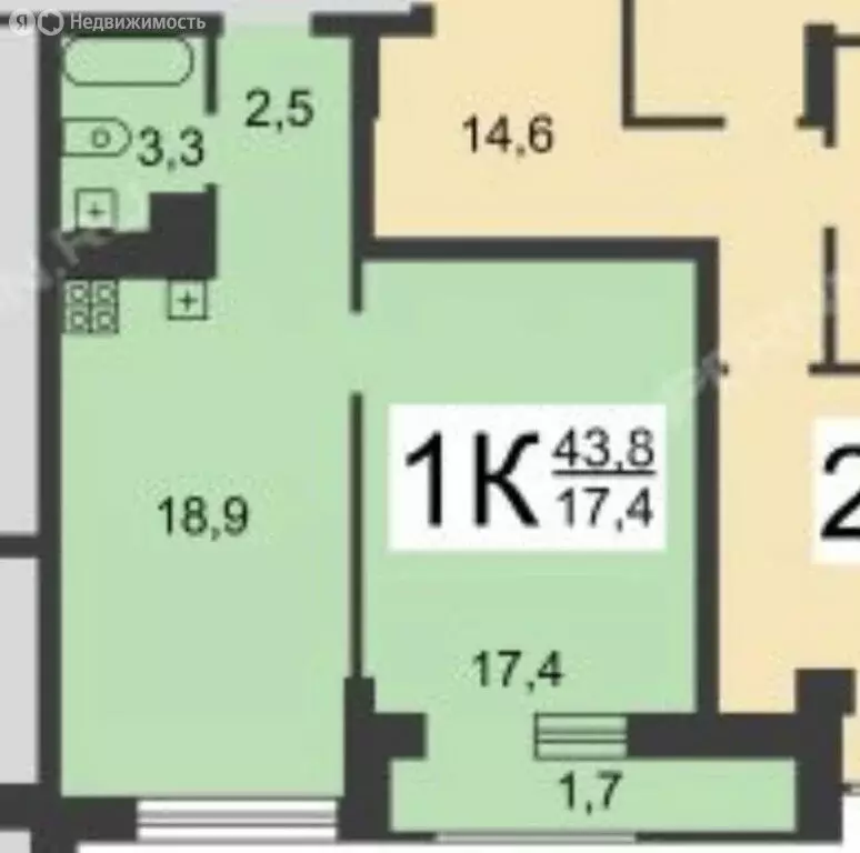 1-комнатная квартира: Нижний Новгород, улица Сазанова, 15 (43.8 м) - Фото 0