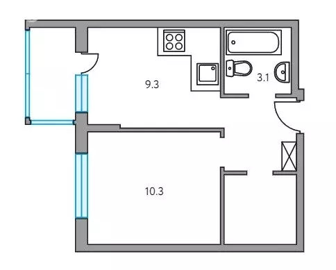 1-комнатная квартира: Мытищи, Тенистый бульвар, 1 (32 м) - Фото 1