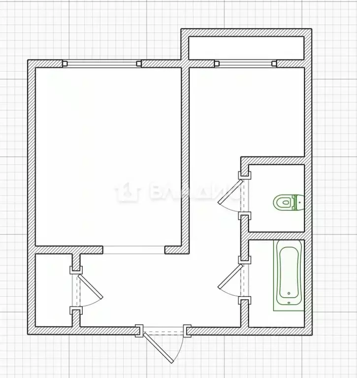 1-к кв. Пензенская область, Пенза ул. Терновского, 203 (37.0 м) - Фото 2
