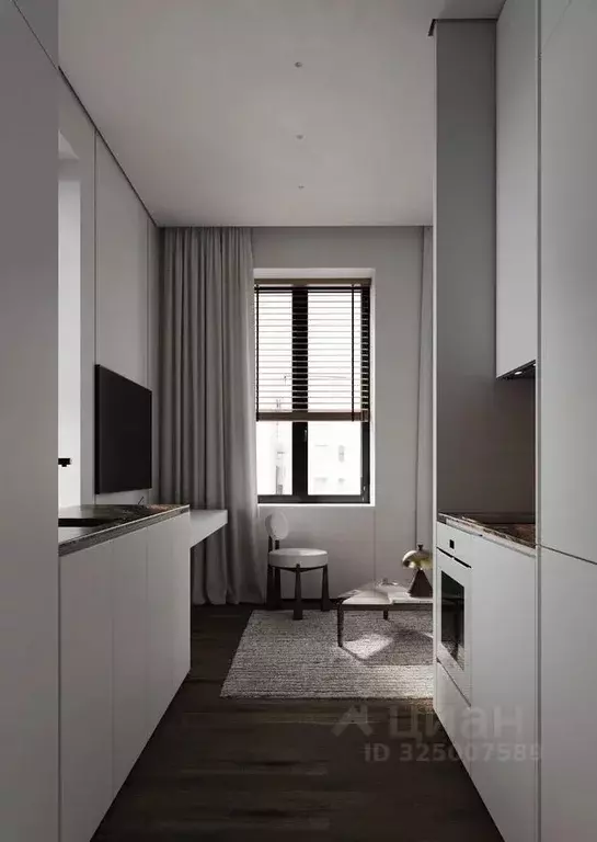 Студия Москва Садовая-Спасская ул., 19к3 (21.2 м) - Фото 1