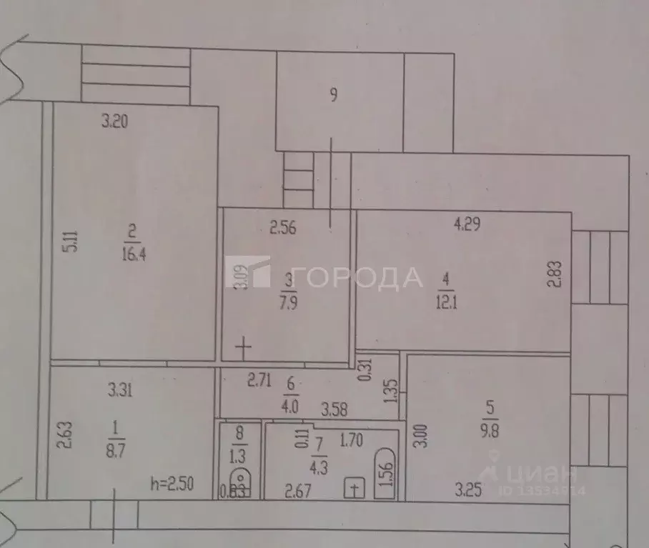 3-к кв. Алтайский край, Барнаул ул. Попова, 97 (64.5 м) - Фото 2