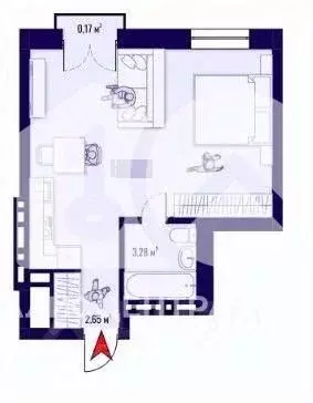 Студия Новосибирская область, Новосибирск ул. Никитина, 128 (35.0 м) - Фото 1