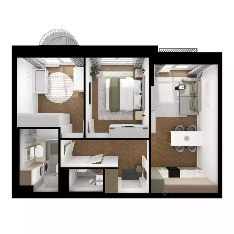 2-к кв. Московская область, Ленинский городской округ, Боброво пгт ... - Фото 2