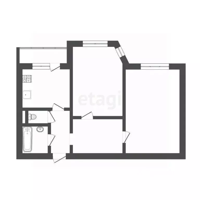 2-к кв. Тюменская область, Тюмень Широтная ул., 96к1 (60.0 м) - Фото 2