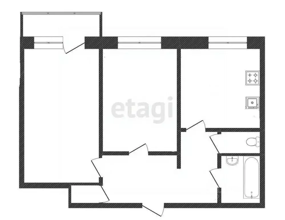 2-к кв. Коми, Сыктывкар просп. Бумажников, 38 (51.4 м) - Фото 1