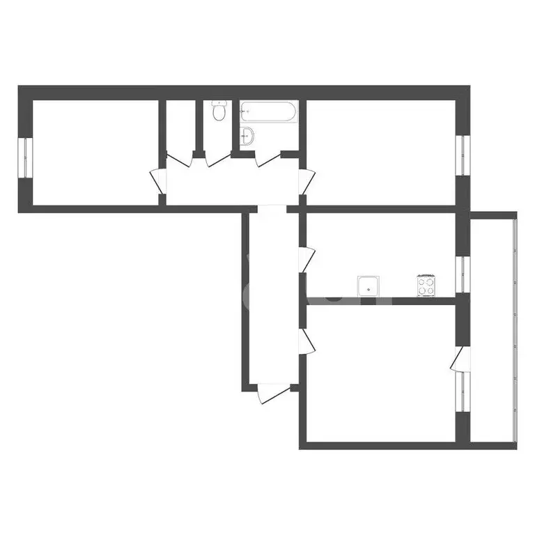 3-комнатная квартира: Тюмень, микрорайон Восточный, улица ... - Фото 1