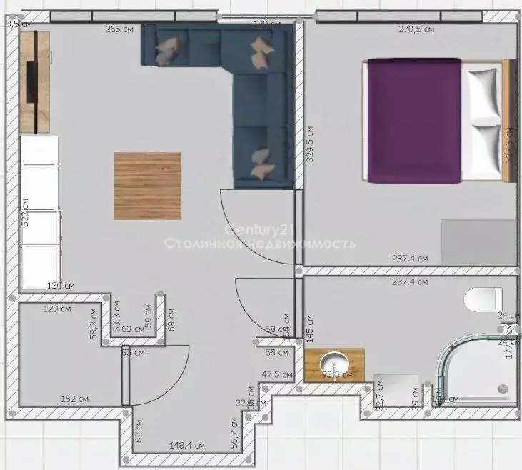 1-к кв. Москва ул. Василия Ланового, 1к1 (34.0 м) - Фото 2