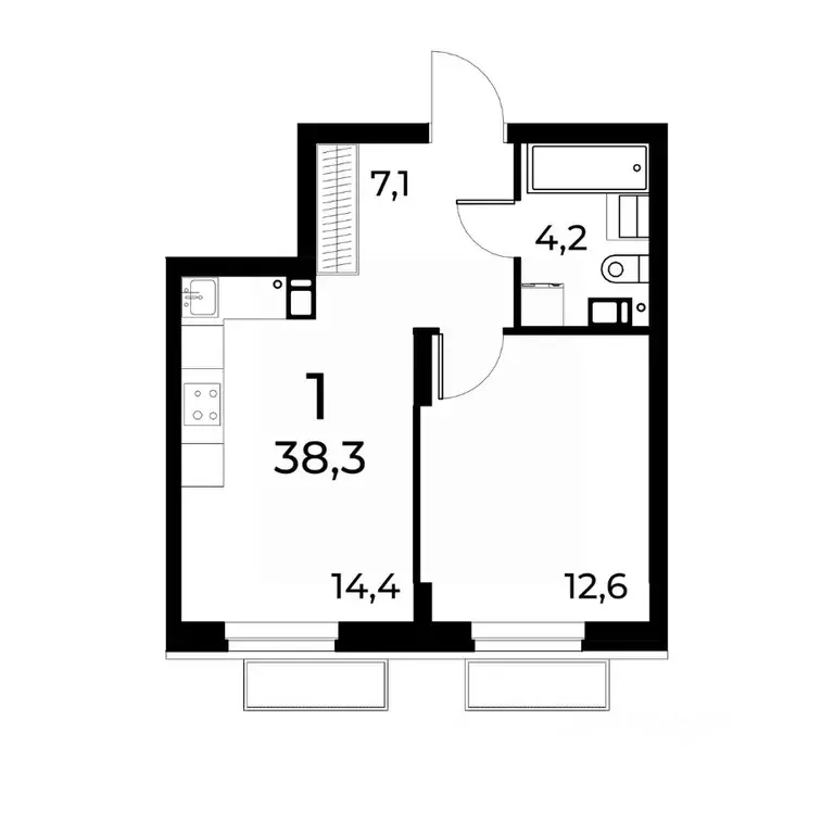 1-к кв. Нижегородская область, Нижний Новгород ул. Усиевича (38.3 м) - Фото 0