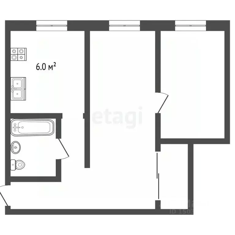 2-к кв. Владимирская область, Муром ул. Щербакова, 25 (36.9 м) - Фото 2
