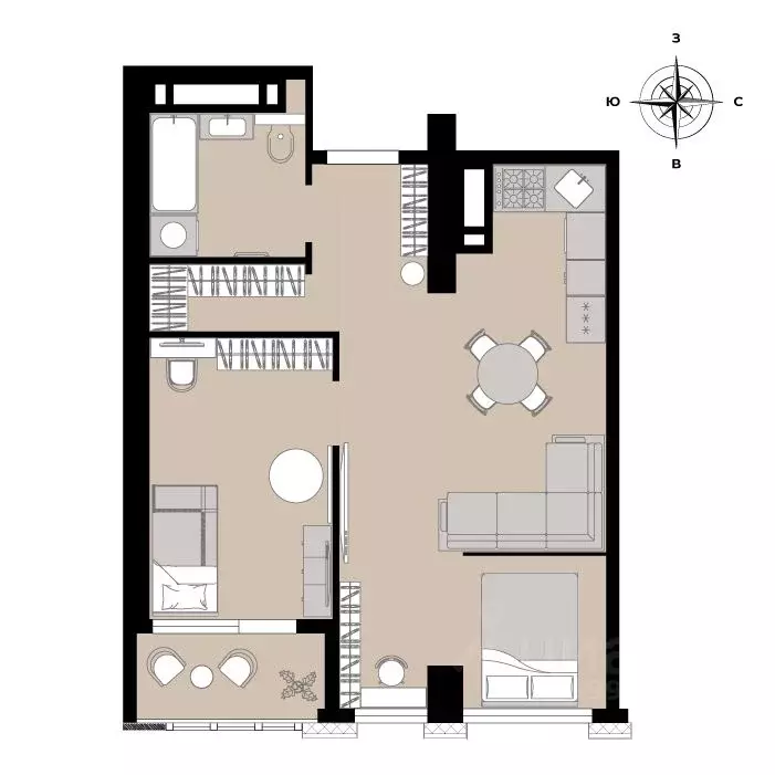 2-к кв. Приморский край, Владивосток Станционная ул., 11А (46.56 м) - Фото 2