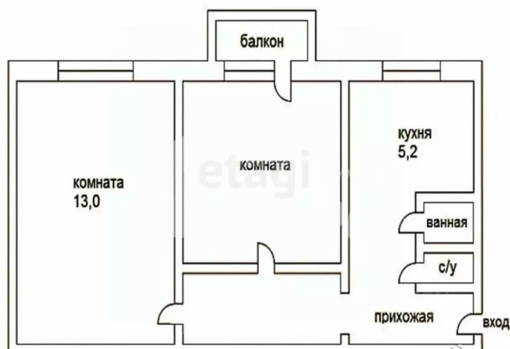 1-к кв. Тульская область, Тула городской округ, пос. Иншинский 63 ... - Фото 1