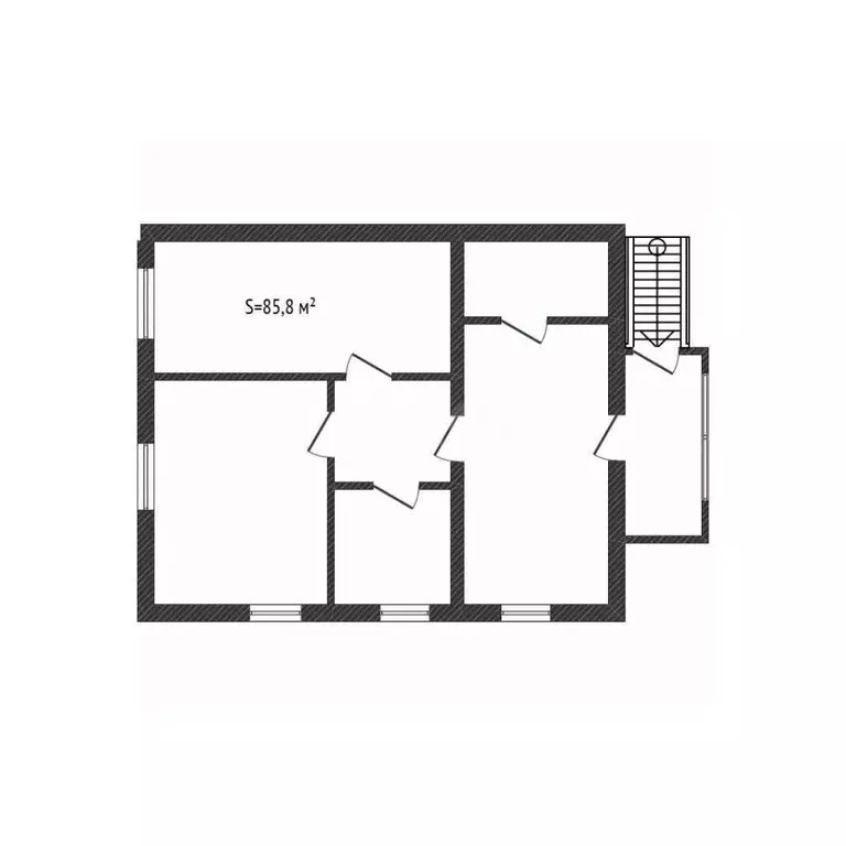 3-к кв. Брянская область, Выгоничи рп пер. Брянский, 14 (85.8 м) - Фото 2