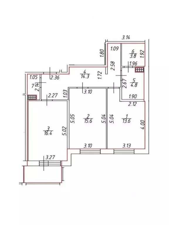 2-к кв. Санкт-Петербург Студенческая ул., 24к1 (70.4 м) - Фото 2